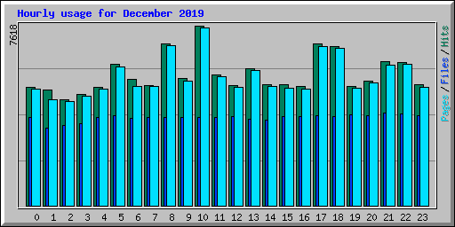 Hourly usage for December 2019