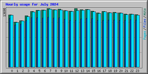 Hourly usage for July 2024