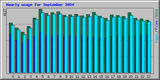 Hourly usage for September 2024